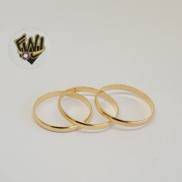 (1-3001) Gold Laminate - Classic Band Ring- BGO - Fantasy World Jewelry