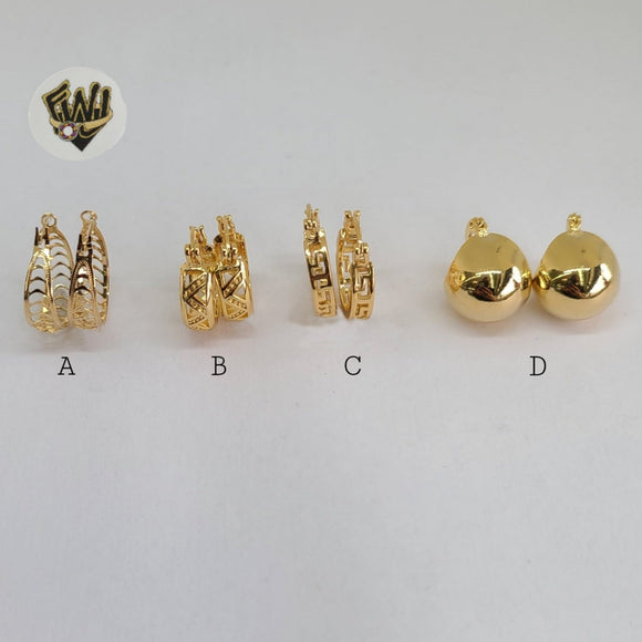 (1-2543) Gold Laminate Hoops - BGO - Fantasy World Jewelry