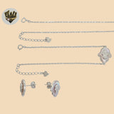 (2-66006) 925 Sterling Silver - 1.5mm Rolo Link Hamsa Hand Set. - Fantasy World Jewelry