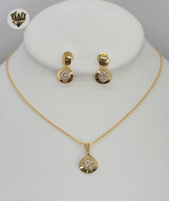 (1-6449-1) Gold Laminate - Drop Style Set - BGF - Fantasy World Jewelry