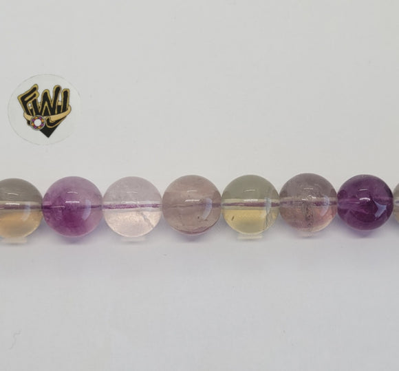 (MBEAD-192) 12mm Fluorite Beads - Fantasy World Jewelry