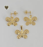 (1-6018) Gold Laminate - Butterfly Set - BGF - Fantasy World Jewelry