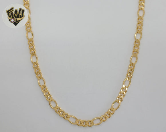 (1-1966) Gold Laminate - 7mm Figaro Link Chain - BGF
