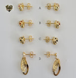 (1-1147) Gold Laminate - Studs Earrings - BGF - Fantasy World Jewelry