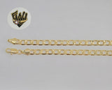 (1-0025) Gold Laminate - 5.5mm D/C Cuban Anklet - 10" - BGF - Fantasy World Jewelry