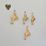 (1-2138) Gold Laminate - Dolphin Pendants - BGF