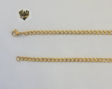 (4-3175) Stainless Steel - 4mm Curb Link Chain. - Fantasy World Jewelry