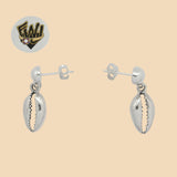(2-3237) 925 Sterling Silver - Shell Dangle Earrings. - Fantasy World Jewelry