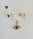 (1-6120) Gold Laminate - Eye Set - BGO - Fantasy World Jewelry