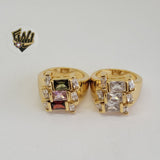 (1-3097-1) Gold Laminate-Crystal Ring - BGO - Fantasy World Jewelry