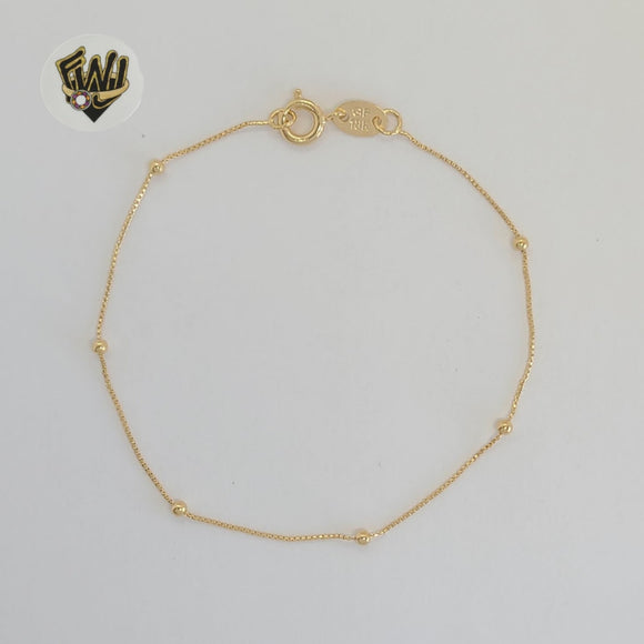 (1-0703) Gold Laminate - 0.6mm Satellite Balls Bracelet - BGF