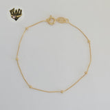 (1-0703) Gold Laminate - 0.6mm Satellite Balls Bracelet - BGF