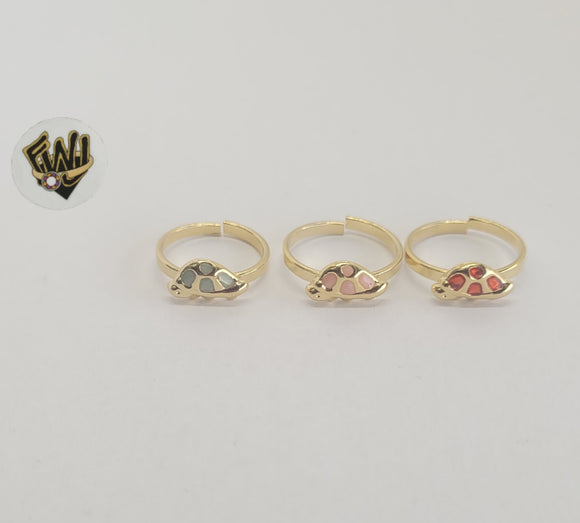 (1-3123-1) Gold Laminate - Turtle Toe/Child Ring - BGF - Fantasy World Jewelry