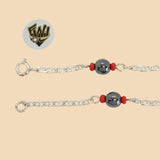 (2-0464) 925 Sterling Silver - 2mm Azabache Bracelet. - Fantasy World Jewelry