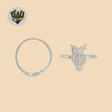 (2-5024) 925 Sterling Silver - Owl Band Ring