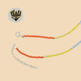 (2-66171-2) 925 Sterling Silver - 2.5mm Multicolor Zircon Necklace. - Fantasy World Jewelry