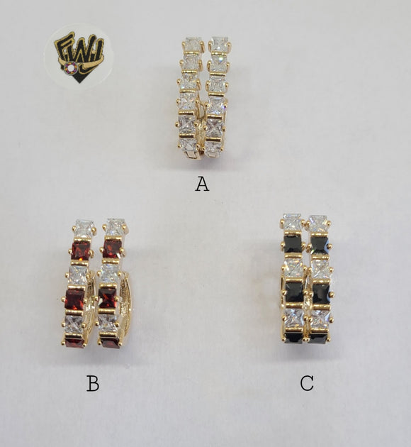 (1-2657-E) Gold Laminate Hoops - BGO - Fantasy World Jewelry