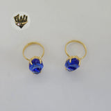 (1-3138) Laminado Oro - Anillo Azul Ajustable - BGO