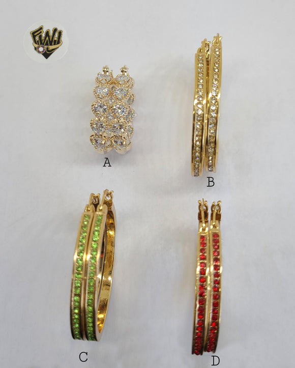 (1-2681) Gold Laminate Hoops - BGO - Fantasy World Jewelry