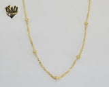 (1-1546-1) Gold Laminate - 3.5mm Singapore Link Chain with Balls - BGO