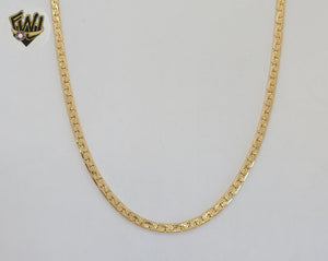 (1-1664) Laminado de oro - Cadena de eslabones Rolo aplanados de 3,5 mm - BGO
