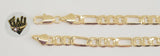 (1-60050) Gold Laminate - 5.5mm Figaro Link Men Bracelet- 8.5" - BGF - Fantasy World Jewelry