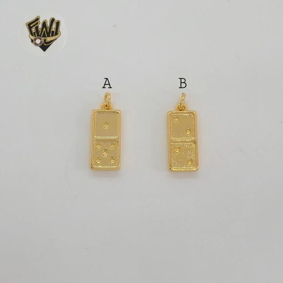 (1-2262-2) Gold Laminate - Domino Pendant - BGO