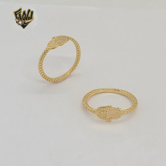 (1-3040-2) Gold Laminate - Hamsa Hand Ring - BGF
