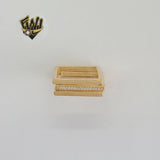 (1-3132-1) Gold Laminate - Triple Square Band Ring - BGF