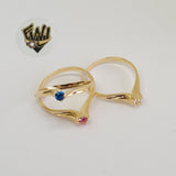 (1-3002) Gold Laminate- CZ Ring - BGO - Fantasy World Jewelry