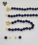 (MSET-09) Laminado de Oro - Conjunto de Perlas de Mallorca de 8 mm