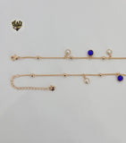 (1-6510) Gold Laminate - Necklace with Charms - BGO - Fantasy World Jewelry