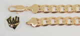 (1-60057) Gold Laminate - 10.5mm Curb Link Men Bracelet- 9" - BGO - Fantasy World Jewelry