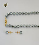 (MSET-01) Gold Laminate - Mallorca Pearls Set - BGF - Fantasy World Jewelry