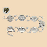 (2-0447) 925 Sterling Silver - 13mm Alternative Bracelet. - Fantasy World Jewelry