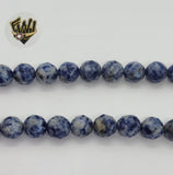 (MBEAD-03) 12mm Denim Lapiz Bead- Faceted - Fantasy World Jewelry