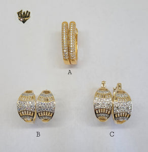 (1-2676 F-H) Gold Laminate Hoops - BGO - Fantasy World Jewelry