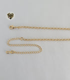 (1-6494-1) Gold Laminate - Necklace with Beach Charms - BGF - Fantasy World Jewelry
