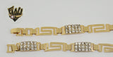 (1-0885) Gold Laminate - 9mm Alternative Bracelet - 7.5" - BGO - Fantasy World Jewelry