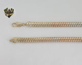 (1-1689) Laminado de oro - Cadena de eslabones alternativos de 7,5 mm - BGO