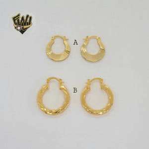 (1-2605-1) Gold Laminate Hoops - BGO