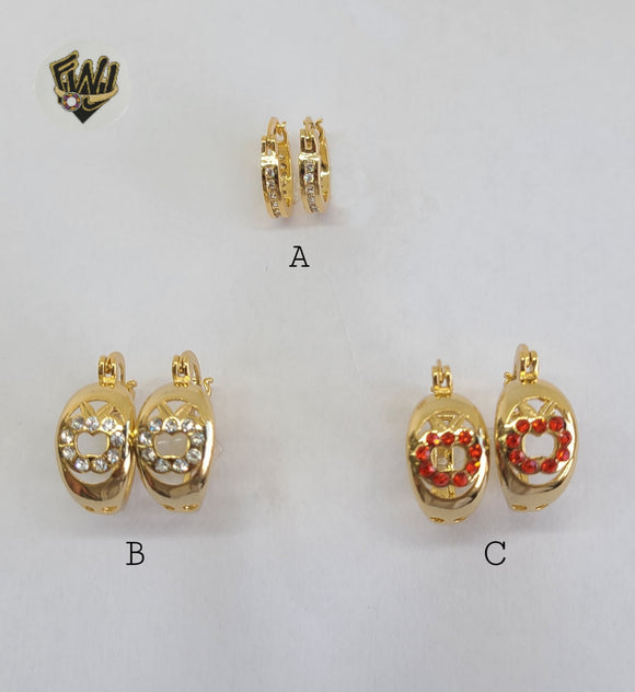 (1-2621) Gold Laminate Hoops - BGO - Fantasy World Jewelry