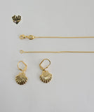 (1-6514) Gold Laminate- Shell Set - BGF - Fantasy World Jewelry