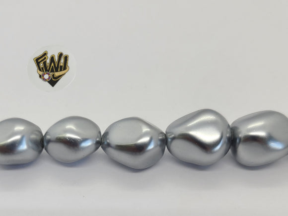 (MBEAD-22) 13mm Gray Pearl - Oval - Fantasy World Jewelry