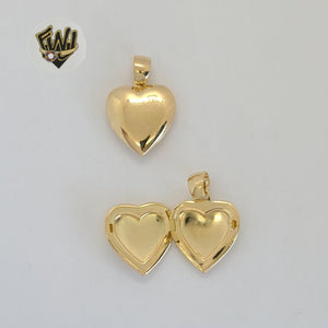 (1-2381-1) Gold Laminate - Open Locket Heart Pendants - BGF