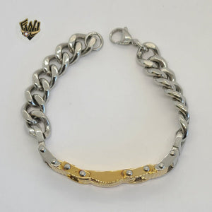 (4-4221) Stainless Steel - 11.5mm Alternative Curb Link Bracelet - 8" - Fantasy World Jewelry