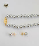 (MSET-07) Gold Laminate - Mallorca Pearls Set - BGF - Fantasy World Jewelry