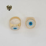 (1-3102) Gold Laminate - Evil Eye Ring - BGF - Fantasy World Jewelry