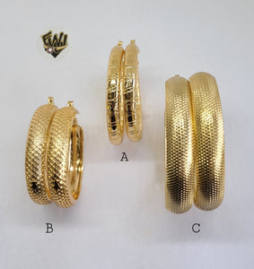 (1-2733) Gold Laminate Hoops - BGO - Fantasy World Jewelry