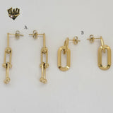 (4-2289) Stainless Steel - Long Earrings. - Fantasy World Jewelry